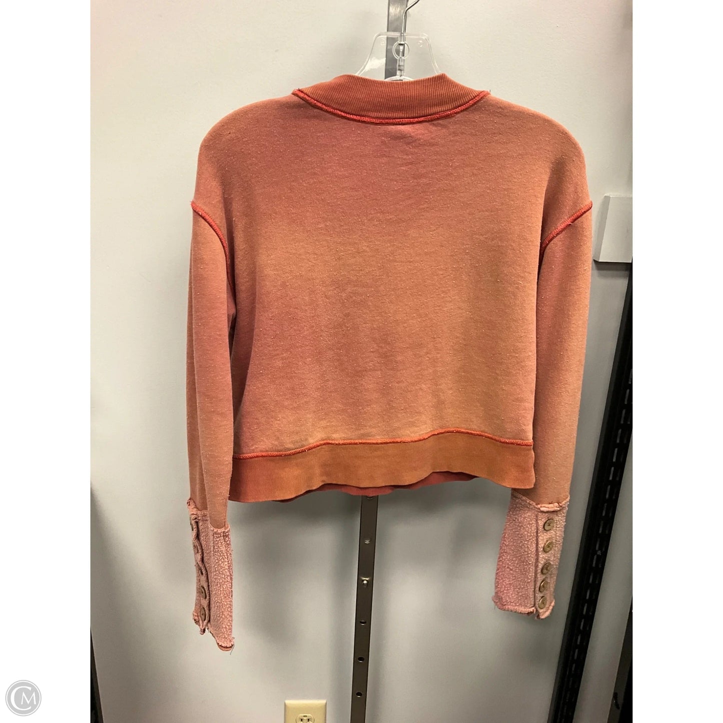 Top Long Sleeve By Free People In Orange, Size: Xs