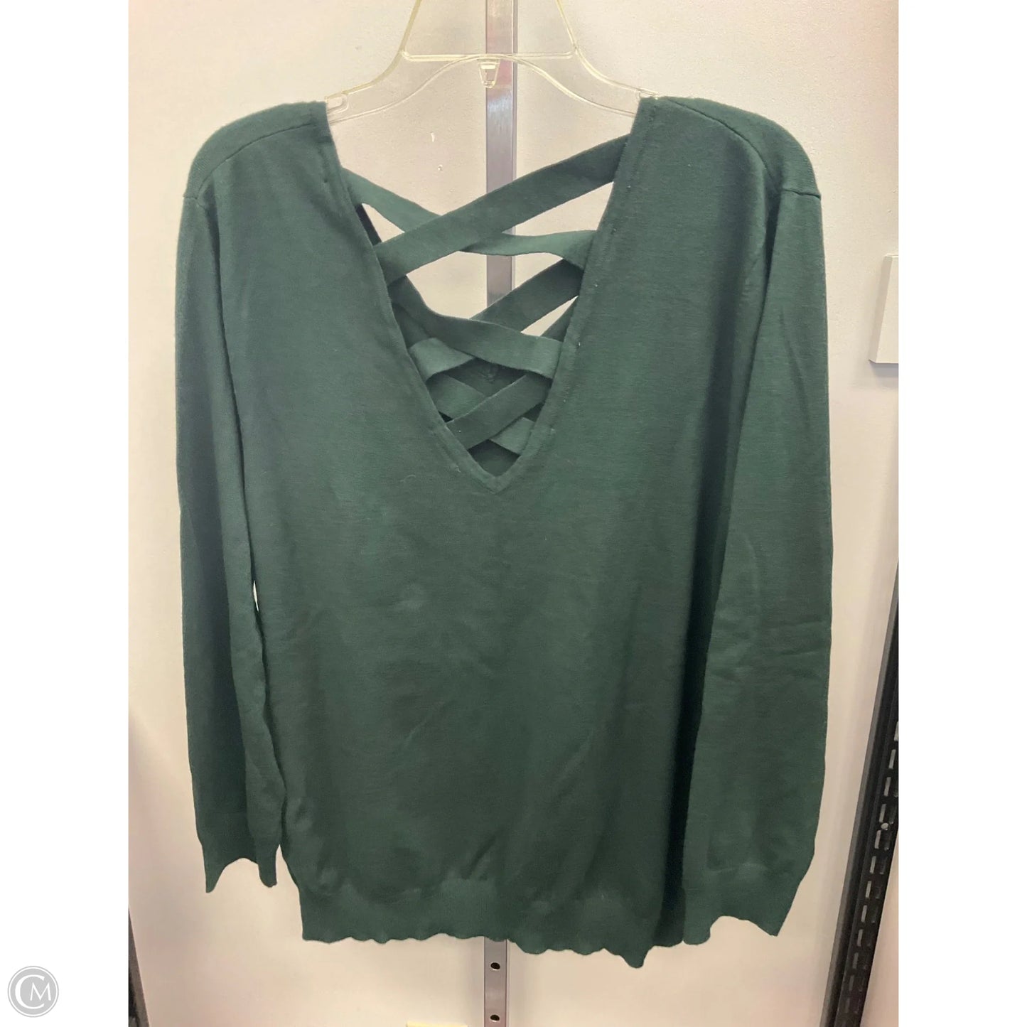 Top Long Sleeve By Love Ellie In Green, Size: 2x