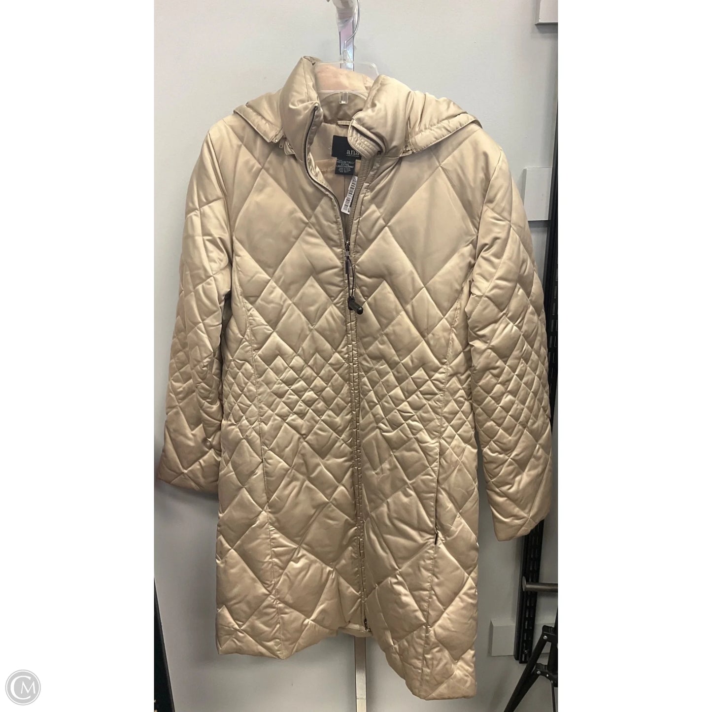 Coat Puffer & Quilted By Ana In Gold, Size: M