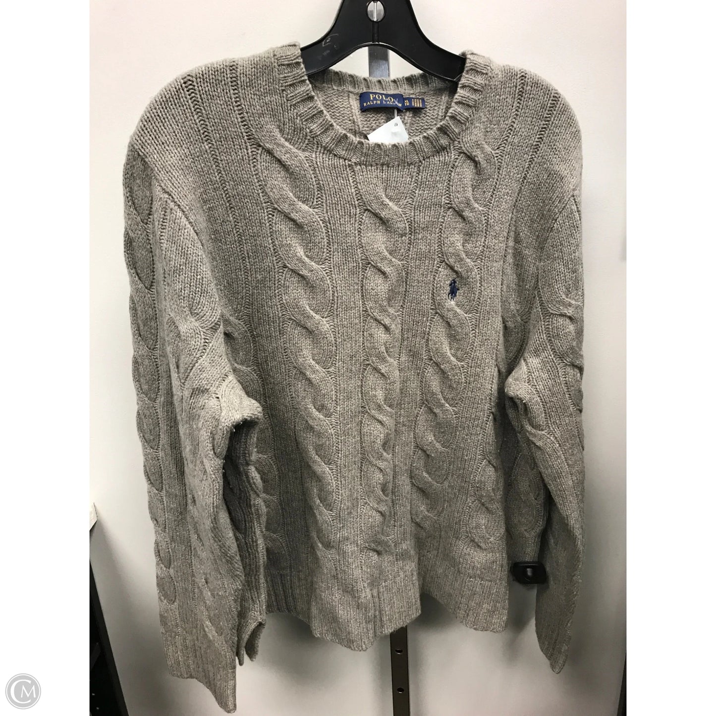 Sweater By Polo Ralph Lauren In Grey, Size: Xl