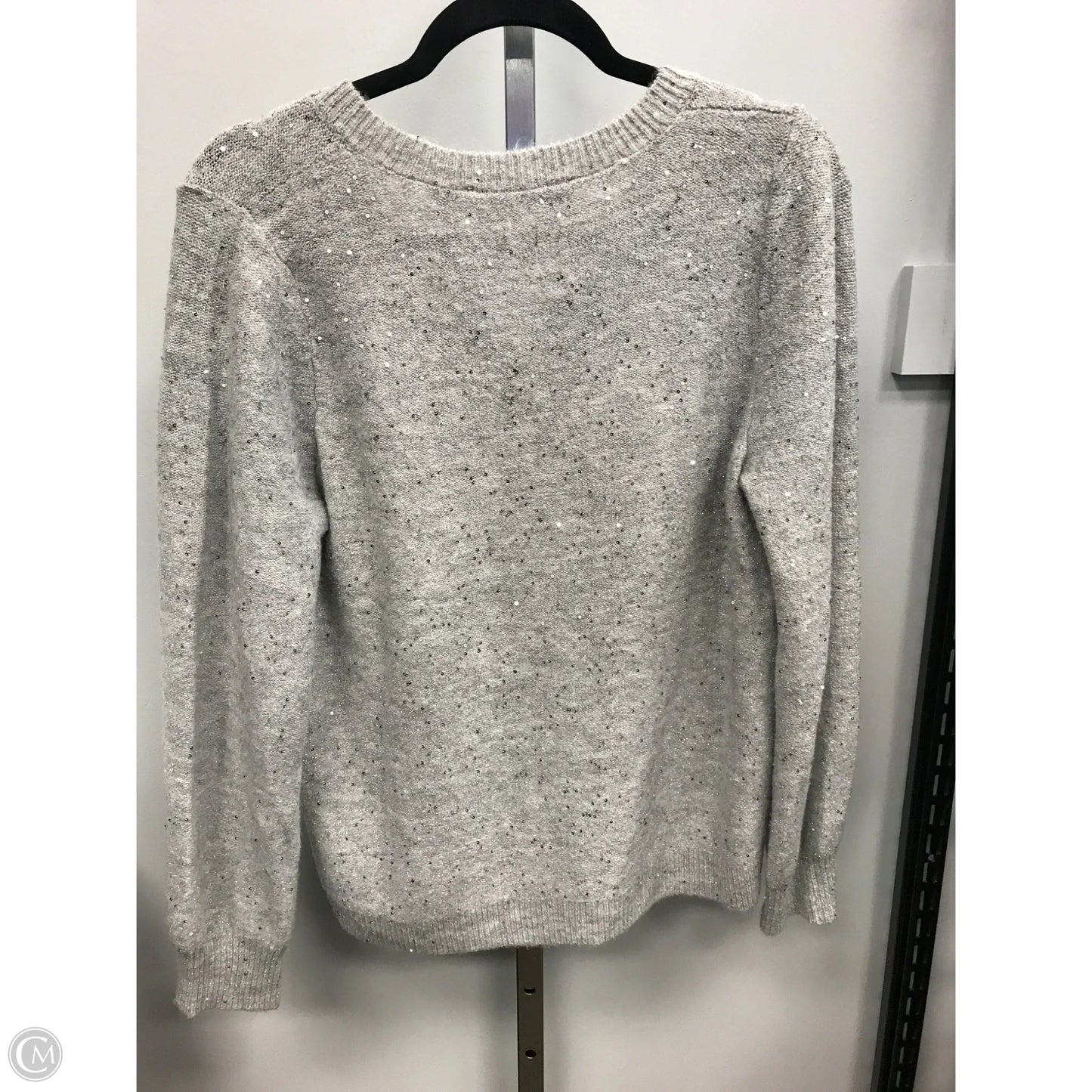 Sweater By Loft In Silver, Size: M