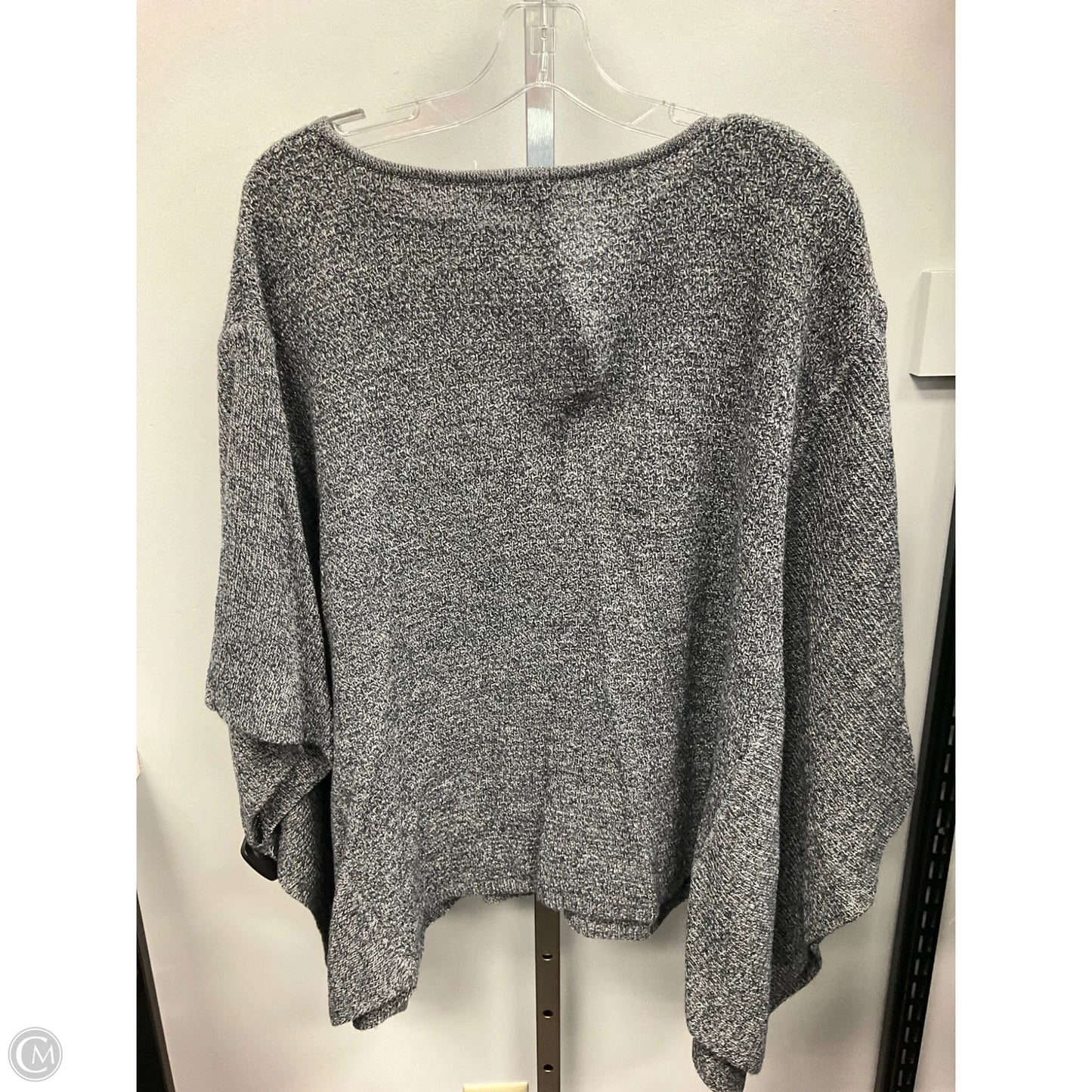 Poncho By Loft In Black & White, Size: S