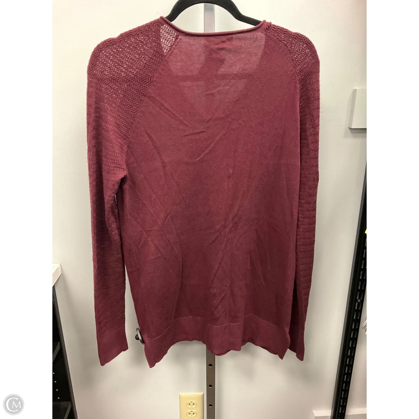 Top Long Sleeve By Loft In Maroon, Size: M