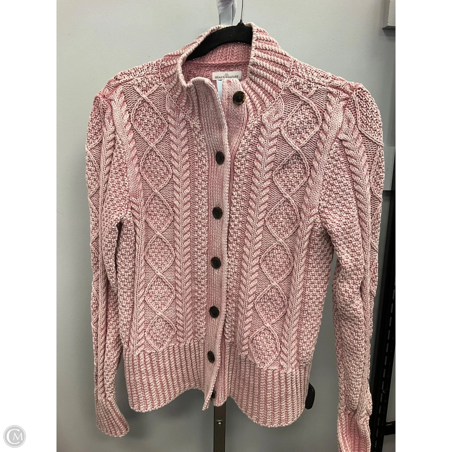 Sweater Cardigan By L.l. Bean In Pink, Size: S