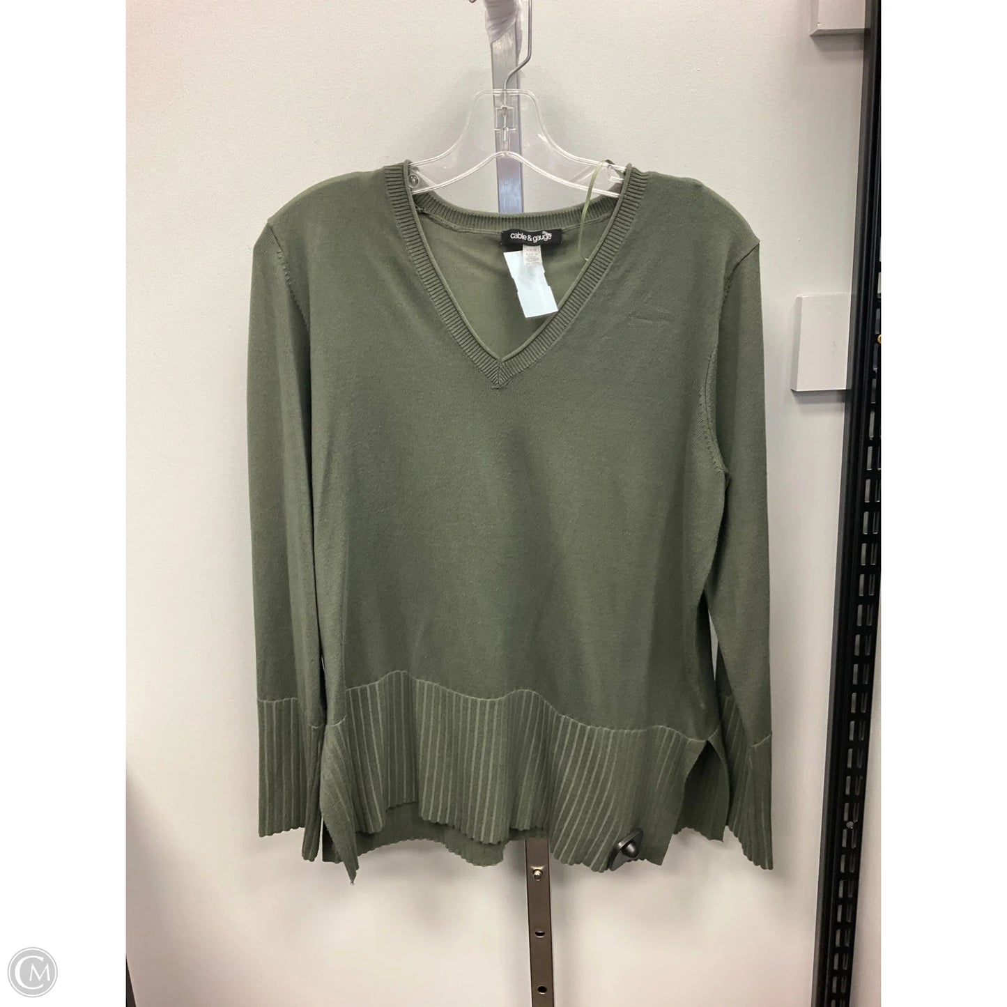 Sweater By Cable And Gauge In Green, Size: L