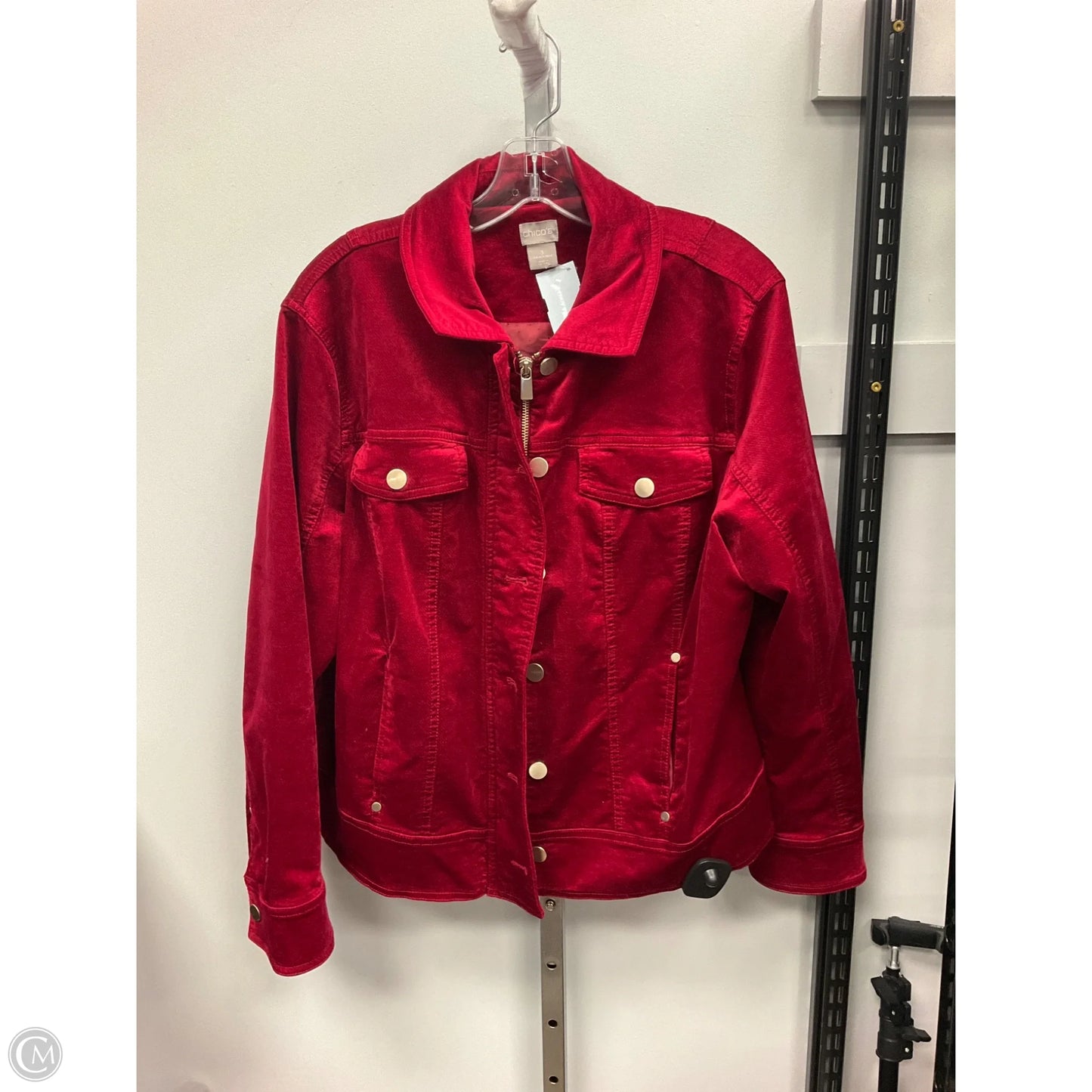 Jacket Other By Chicos In Red, Size: Xl