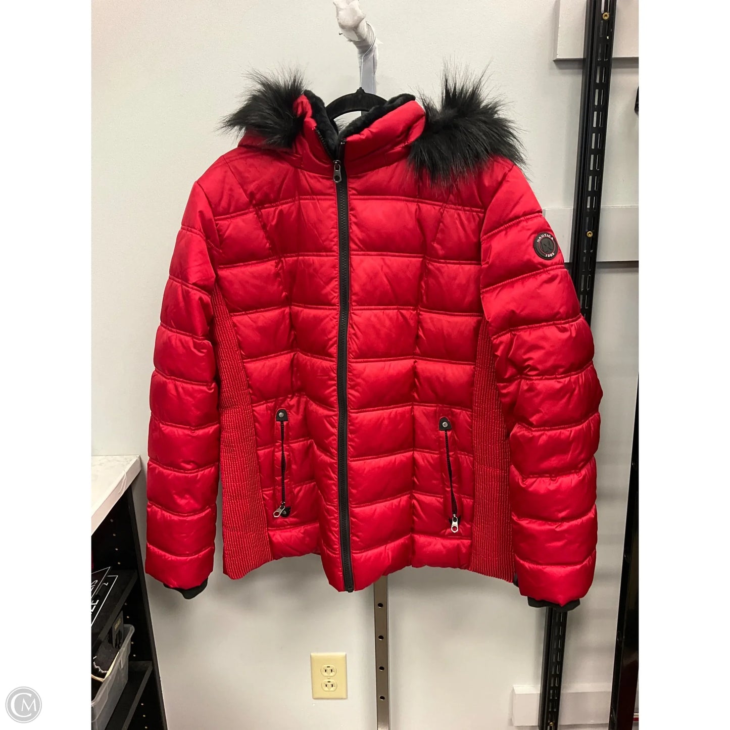 Jacket Puffer & Quilted By Nautica In Red, Size: Xl