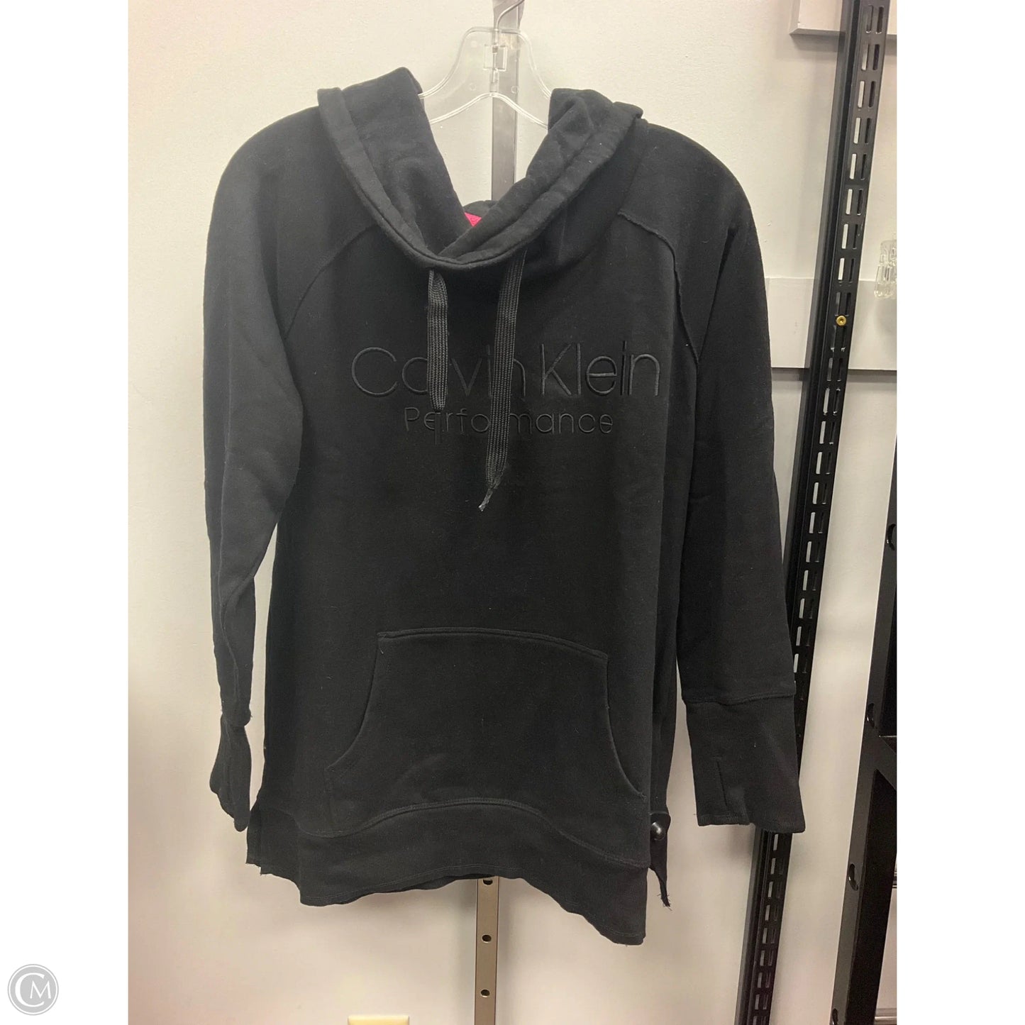 Top Long Sleeve By Calvin Klein Performance In Black, Size: L