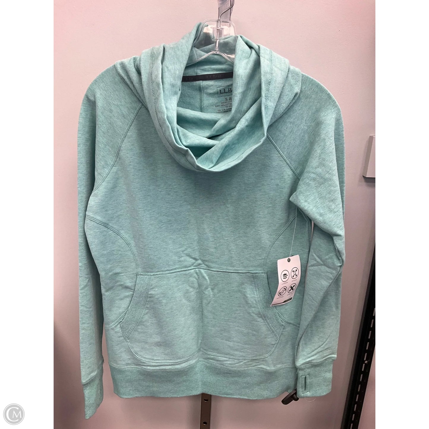Top Long Sleeve By L.l. Bean In Aqua, Size: S