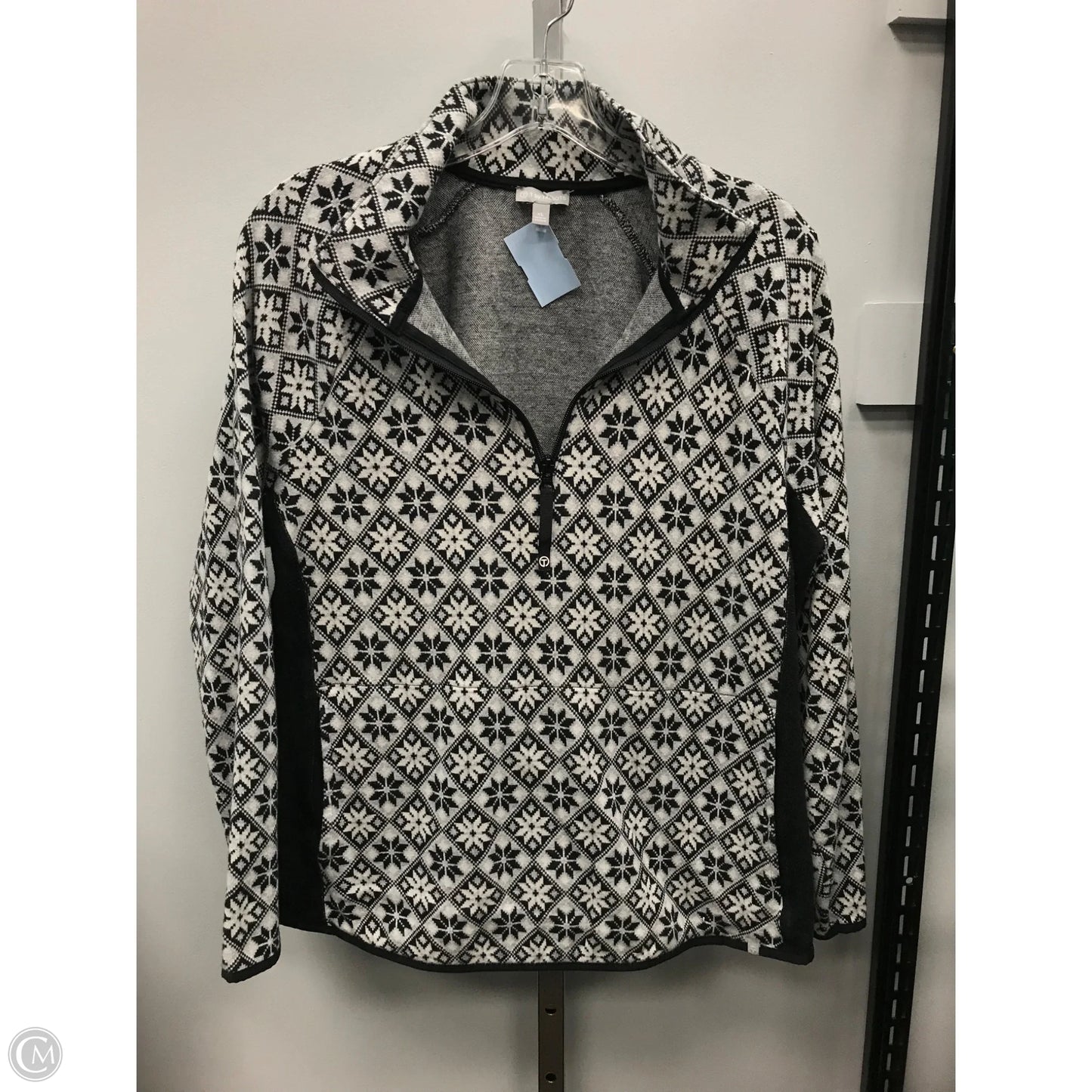 Top Long Sleeve By Talbots In Black & White, Size: Xl