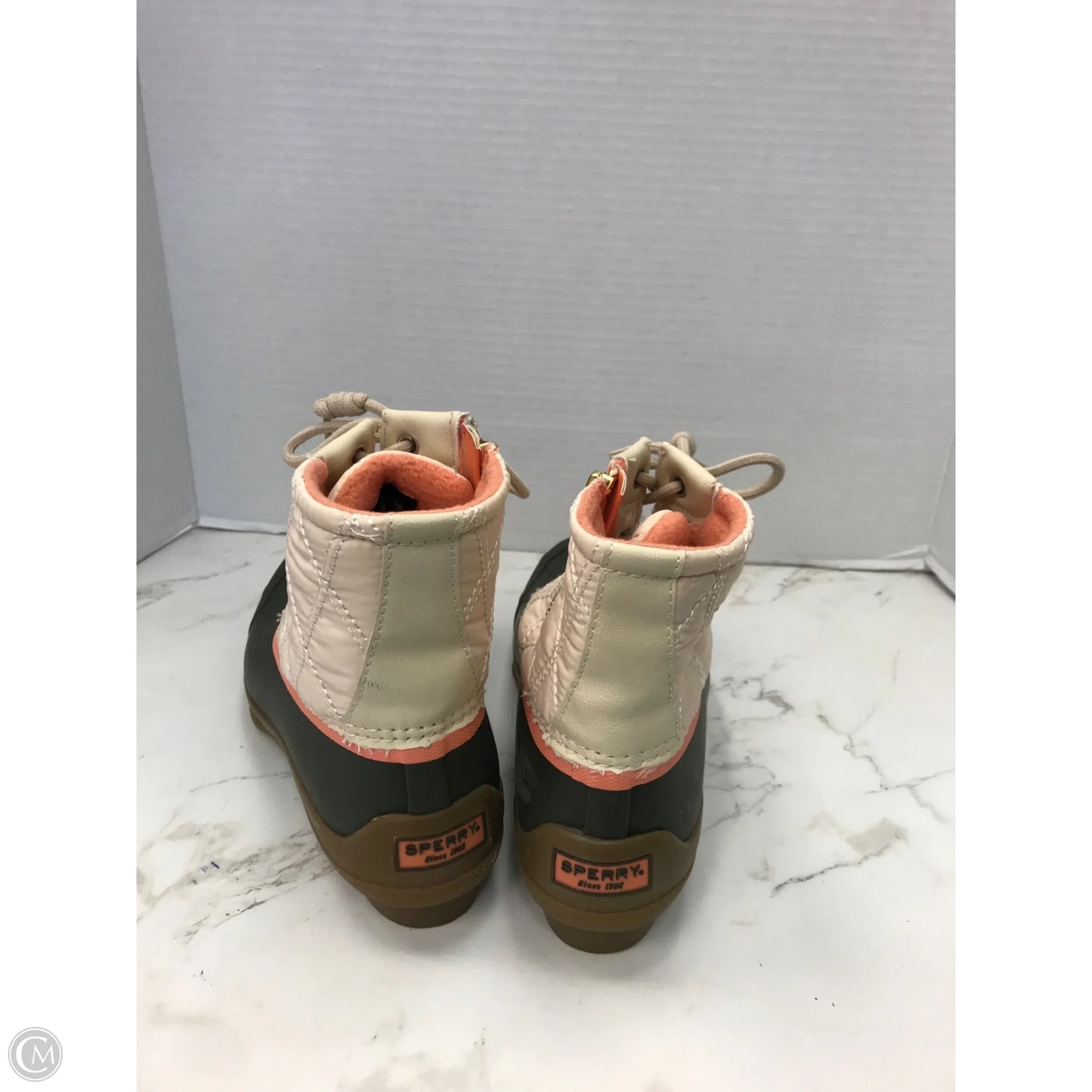 Boots Snow By Sperry In Cream & Green, Size: 6.5