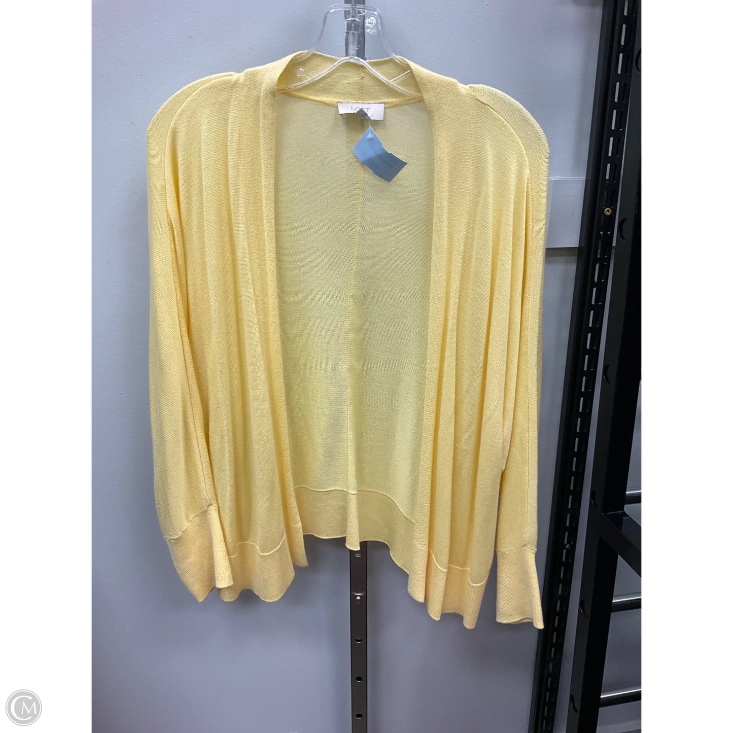 Sweater Cardigan By Loft In Yellow, Size: L