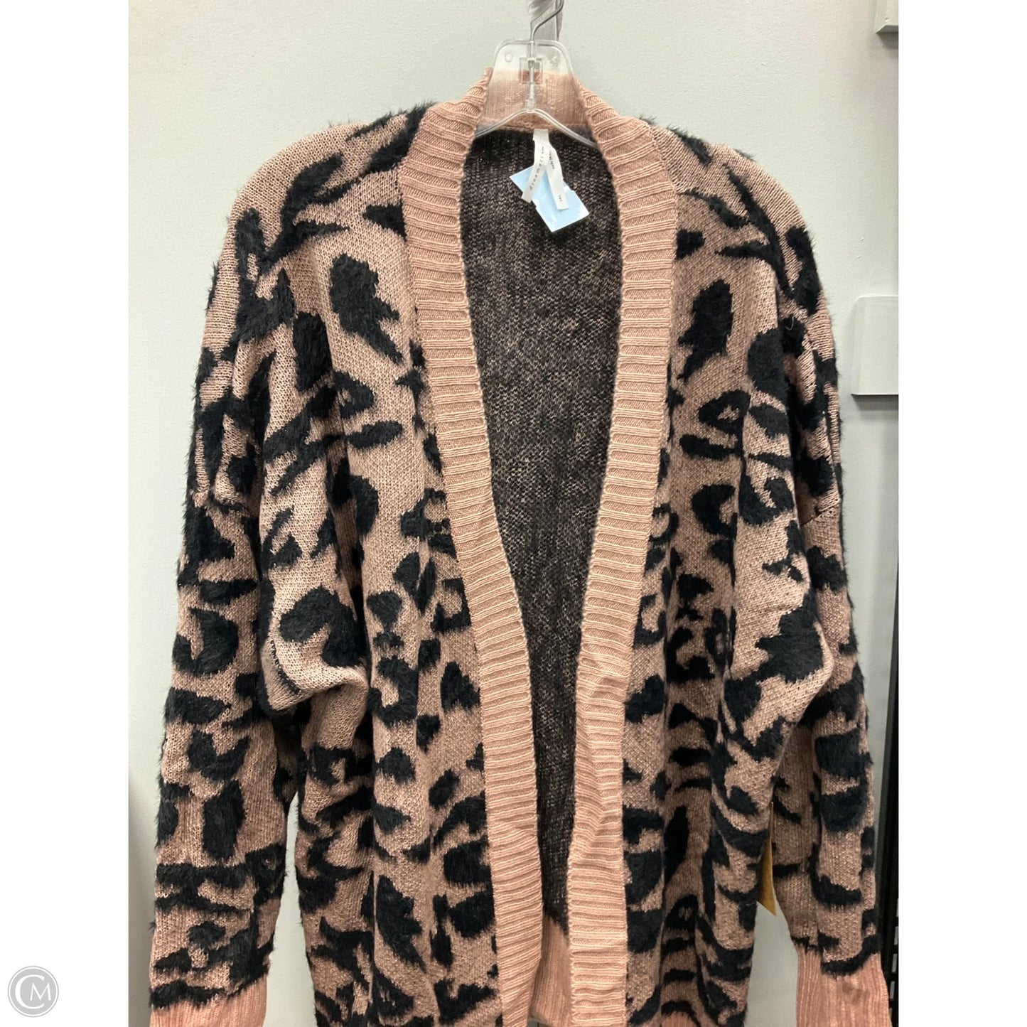 Sweater Cardigan By Dreamers In Animal Print, Size: 3x