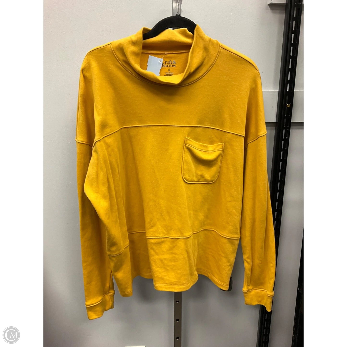 Top Long Sleeve By Croft And Barrow In Yellow, Size: Xl