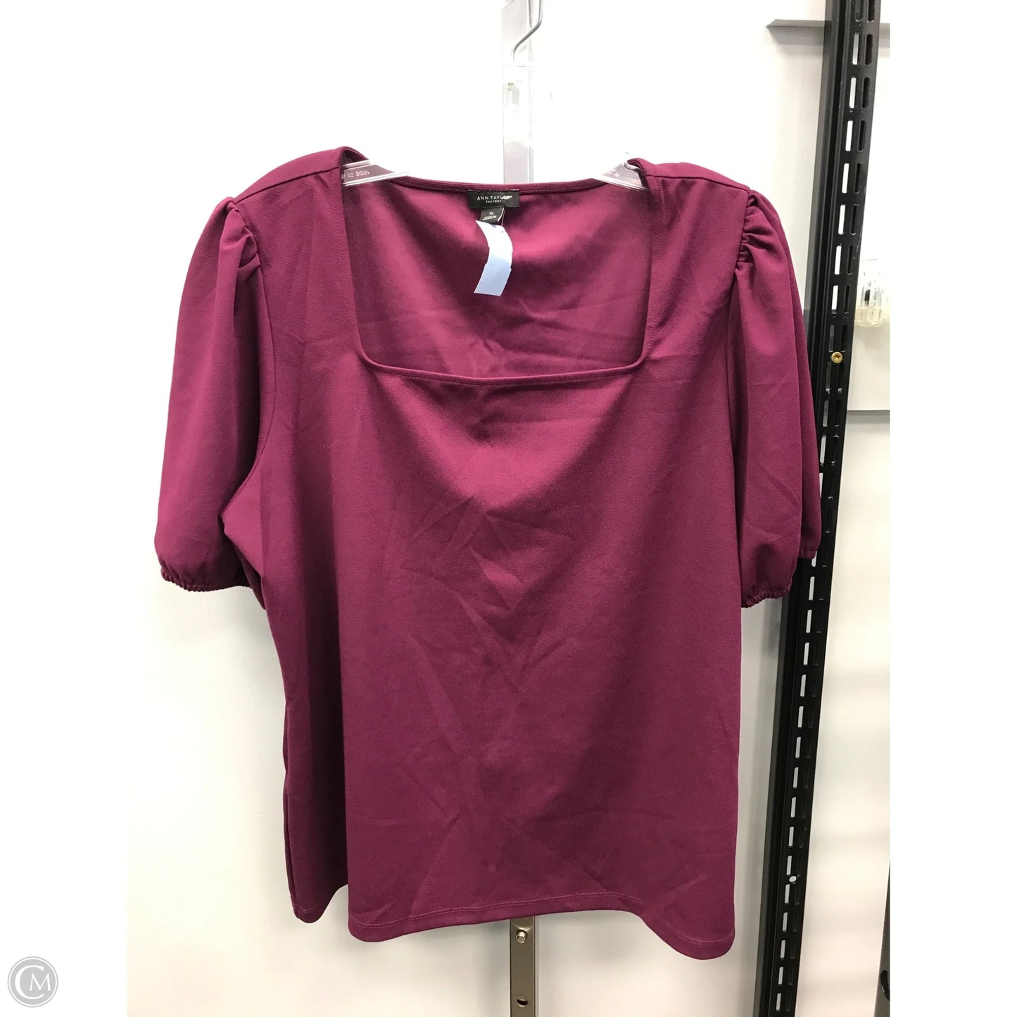 Top Short Sleeve By Ann Taylor In Pink, Size: Xl