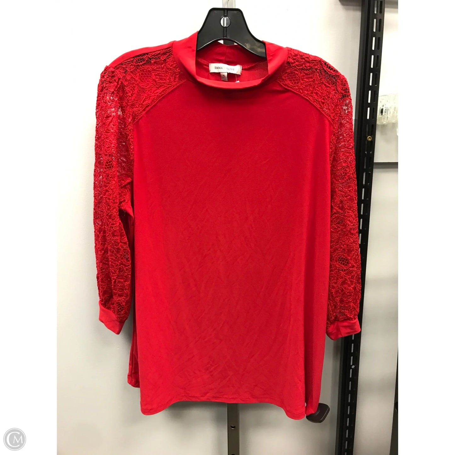 Top 3/4 Sleeve By Cmc In Red, Size: Xl