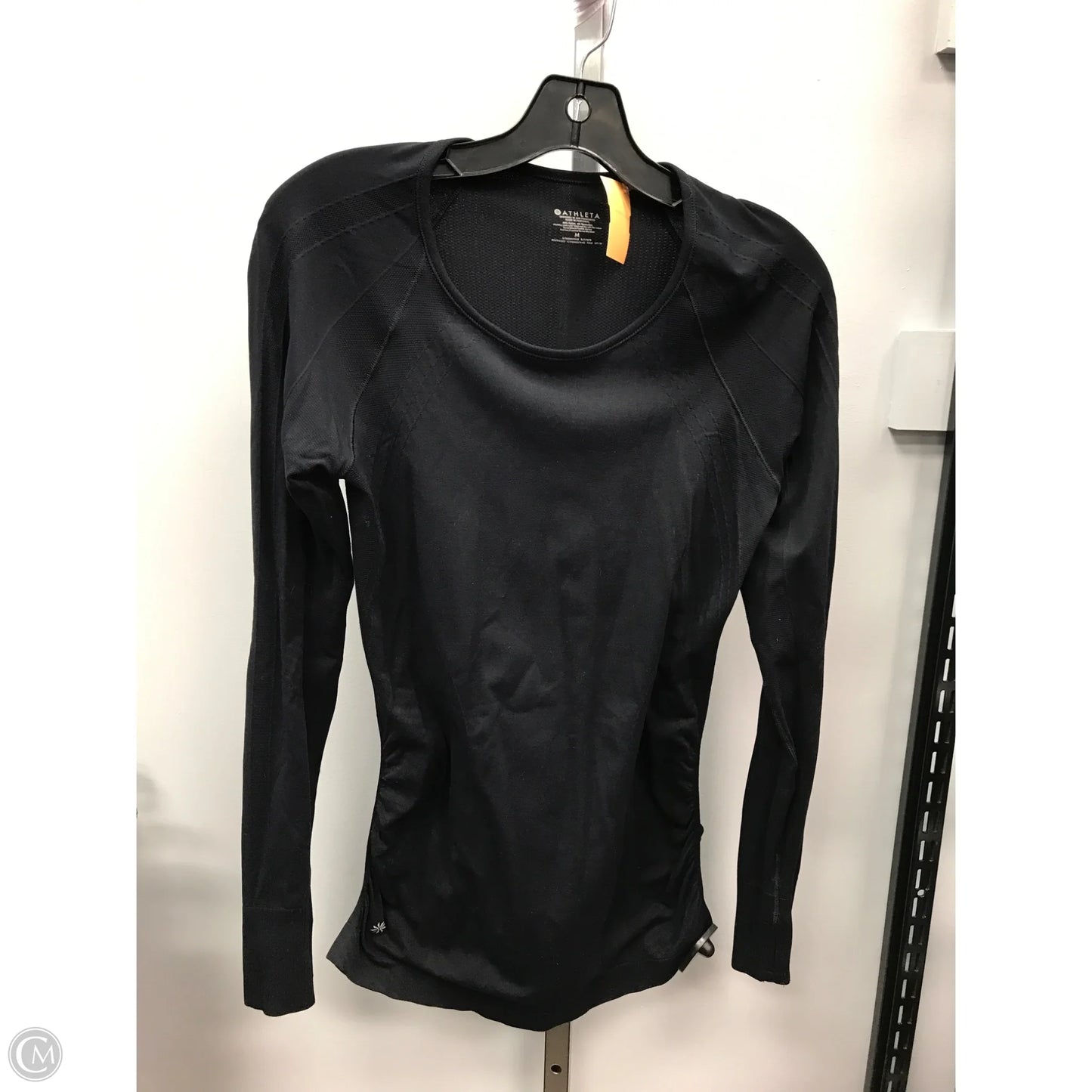 Athletic Top Long Sleeve Crewneck By Athleta In Black, Size: M
