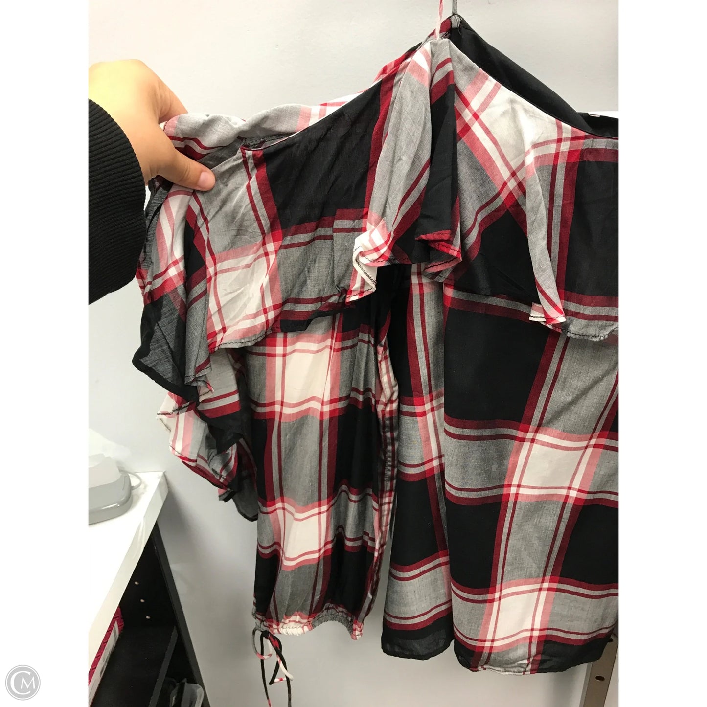 Top Long Sleeve By Loft In Plaid Pattern, Size: Xl