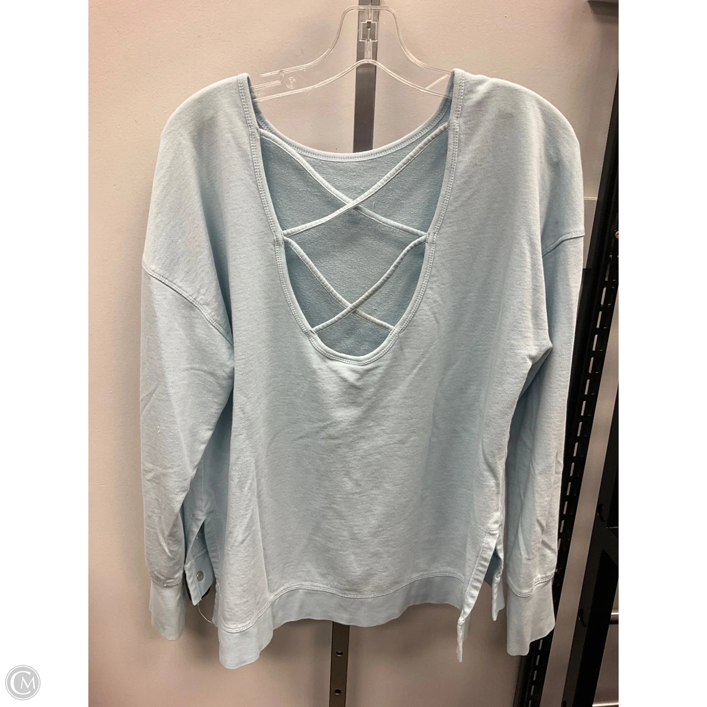 Athletic Top Long Sleeve Crewneck By Sweaty Betty In Blue, Size: M