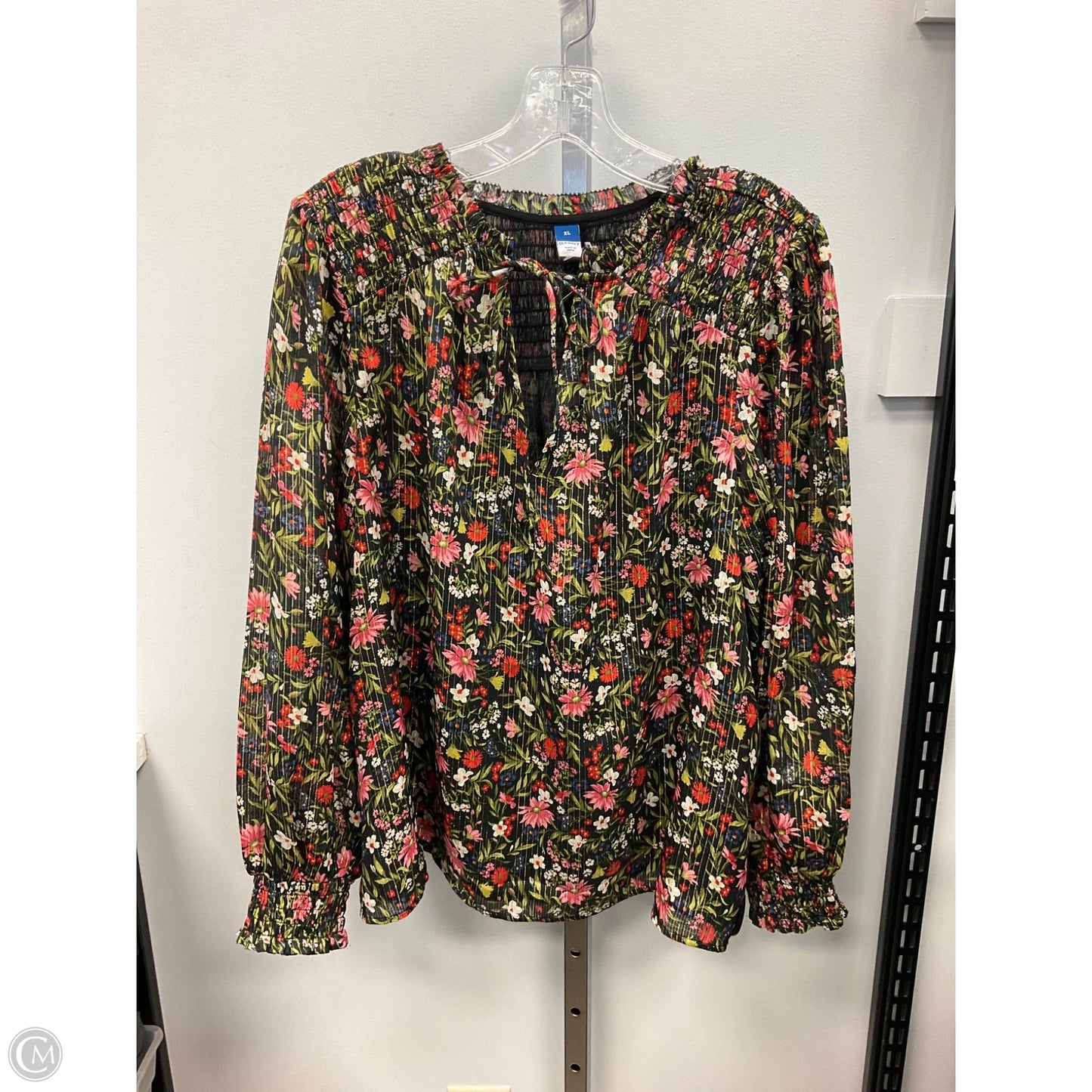 Top Long Sleeve By Old Navy In Floral Print, Size: Xl
