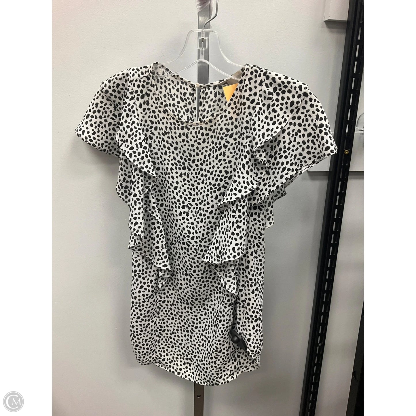 Top Sleeveless By Loft In Black & White, Size: S