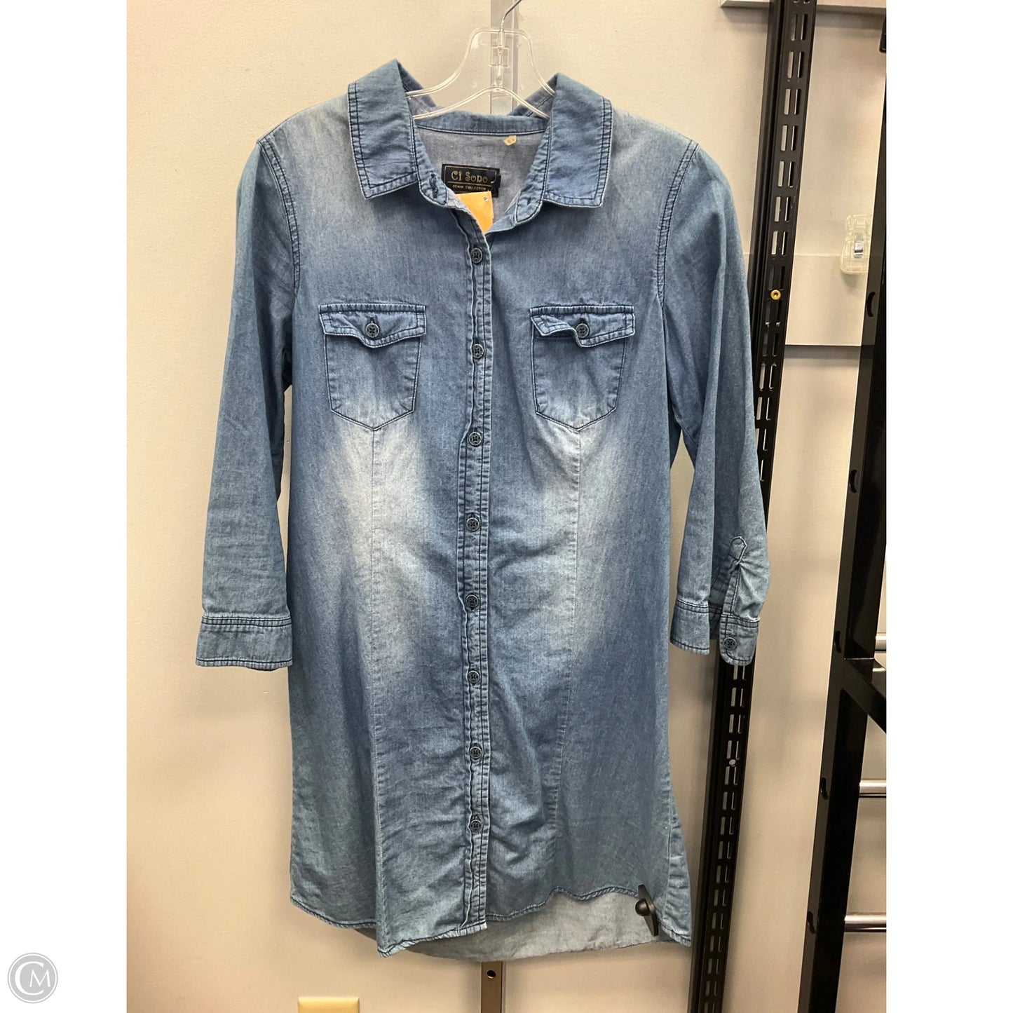 Dress Casual Short By Ci Sono In Blue Denim, Size: M