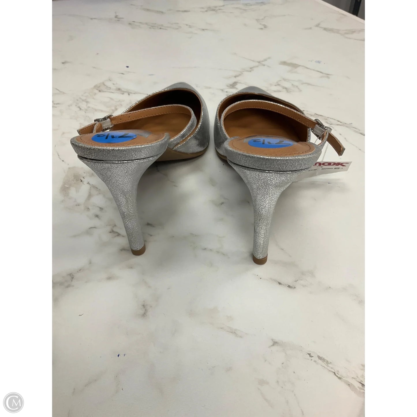Sandals Heels Stiletto By Dolce Vita In Silver, Size: 7.5