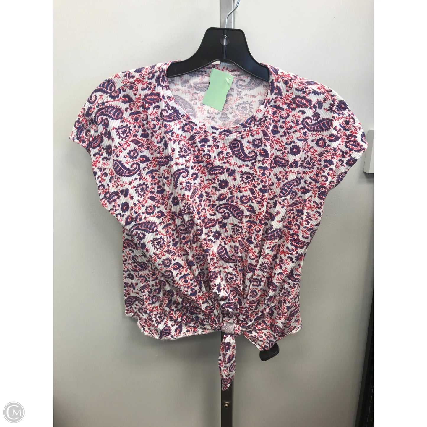 Top Short Sleeve By Loft In Floral Print, Size: Xs