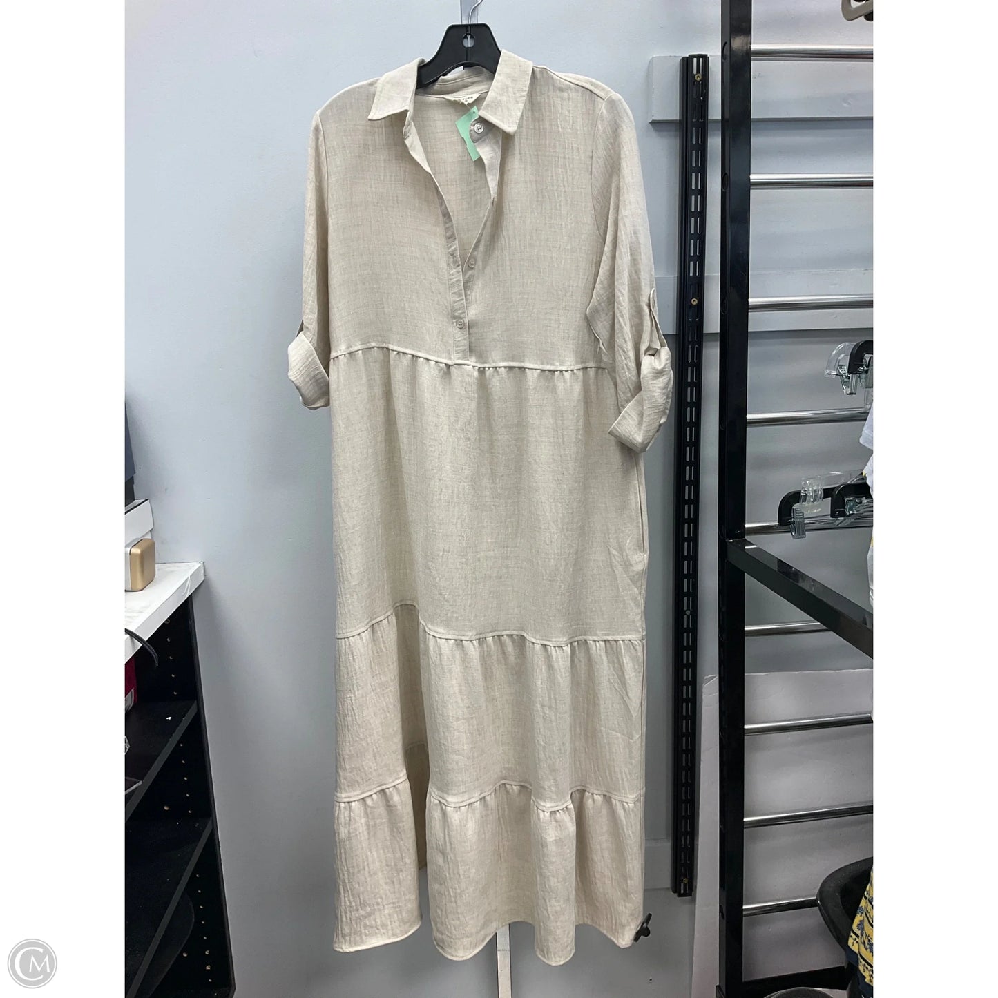 Dress Casual Midi By Max Studio In Beige, Size: S