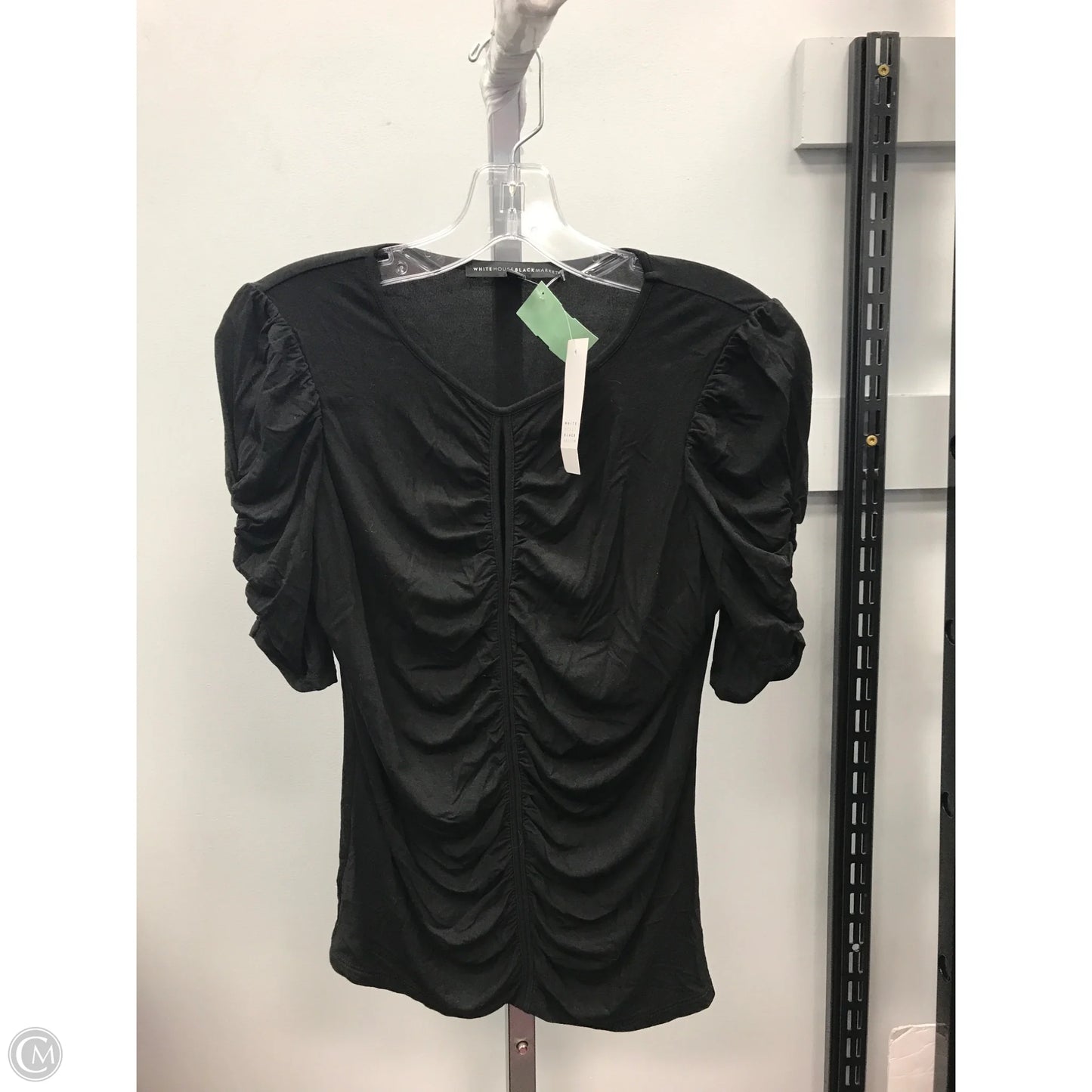 Top Short Sleeve By White House Black Market In Black, Size: Xs