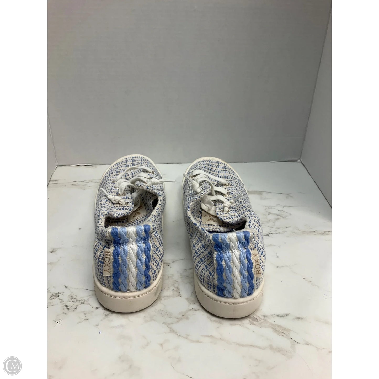 Shoes Sneakers By Roxy In Blue & Cream, Size: 12