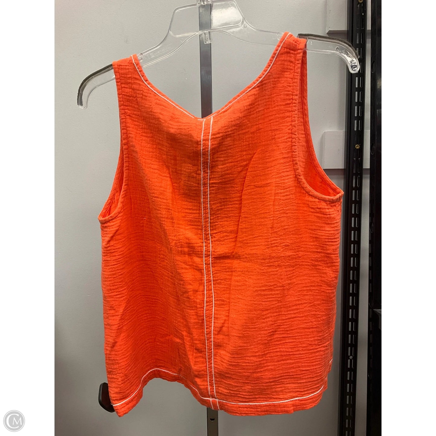 Top Sleeveless By Lilla P In Orange, Size: M