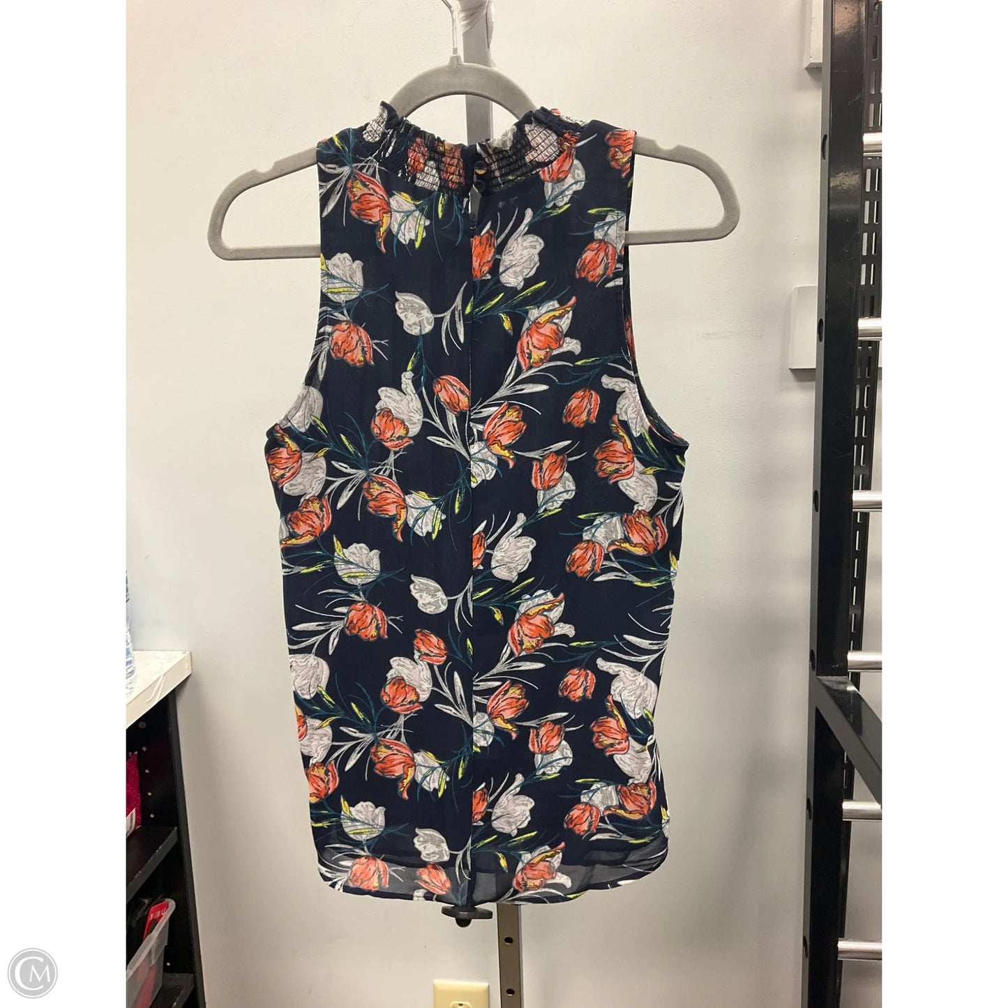 Top Sleeveless By Daniel Rainn In Floral Print, Size: S