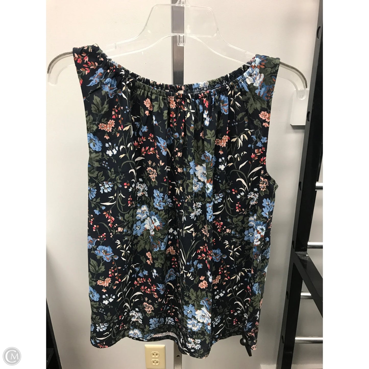 Top Sleeveless By Loft In Floral Print, Size: S