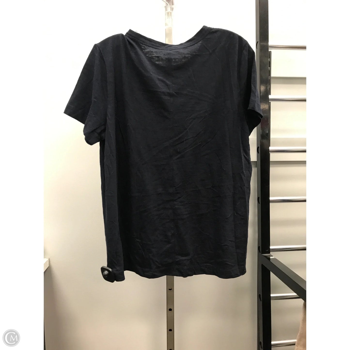 Top Short Sleeve Basic By Loft In Navy, Size: L