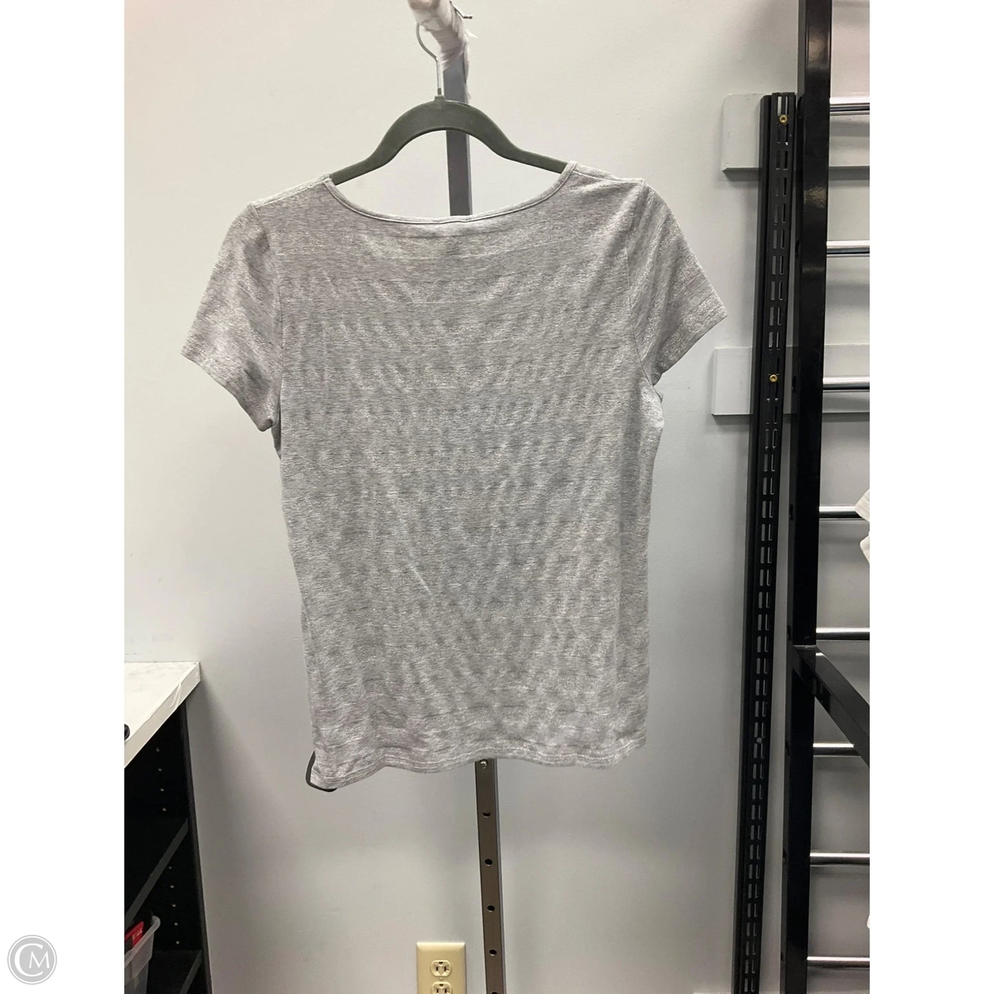 Top Short Sleeve By Talbots In Grey, Size: M