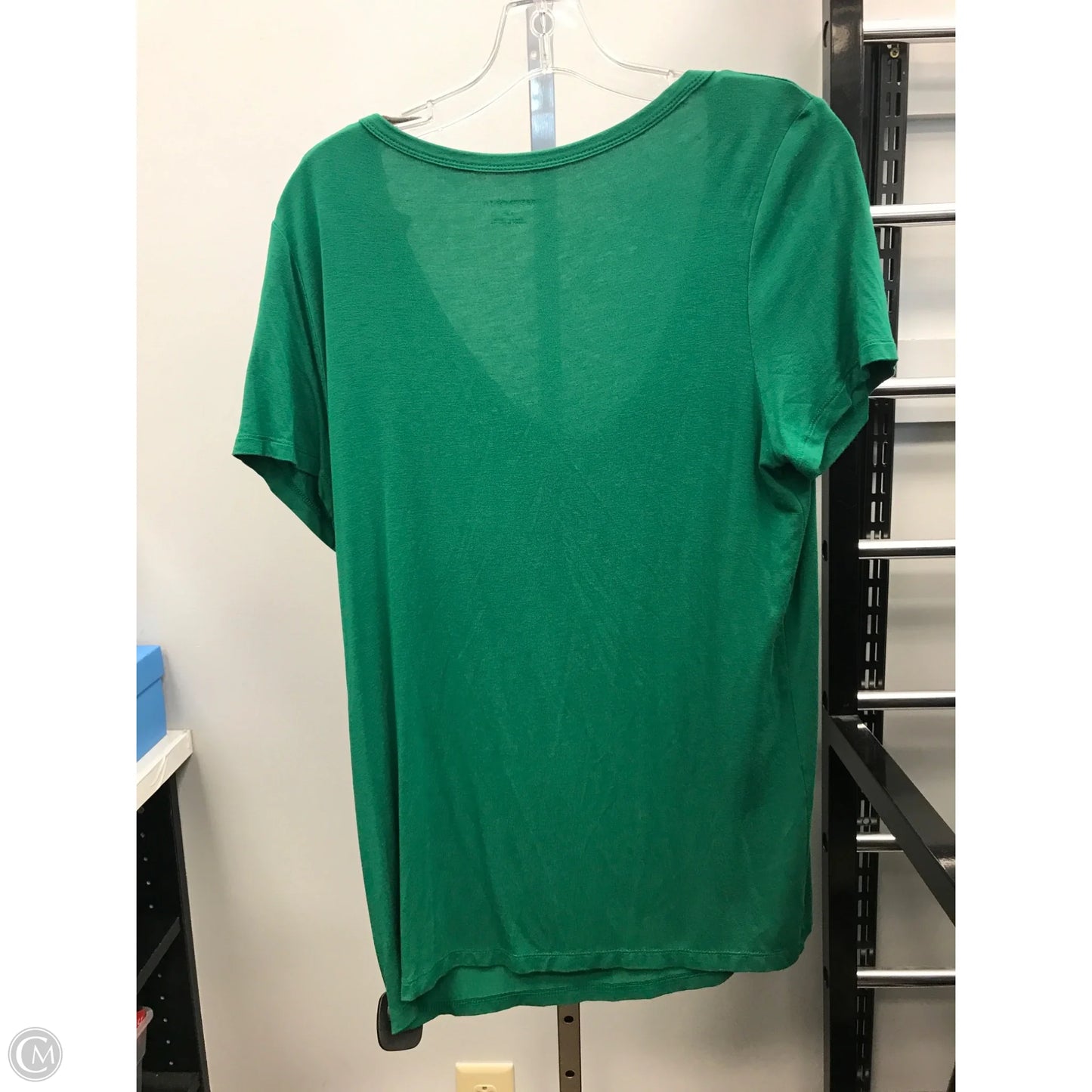 Top Short Sleeve Basic By Merona In Green, Size: L