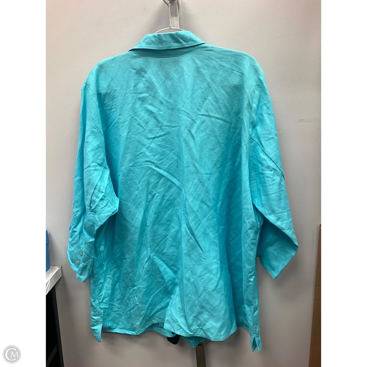 Top 3/4 Sleeve By Avenue In Aqua, Size: 18