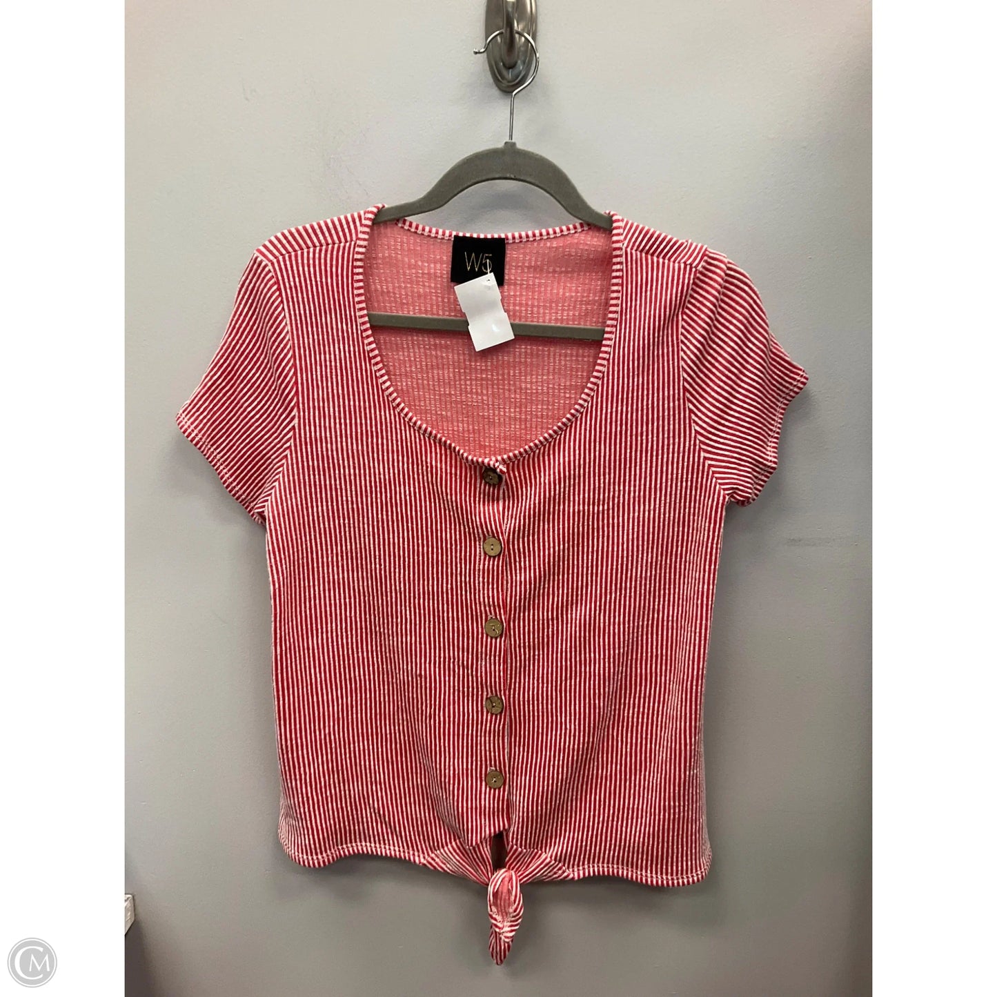 Top Short Sleeve By W5 In Red, Size: L