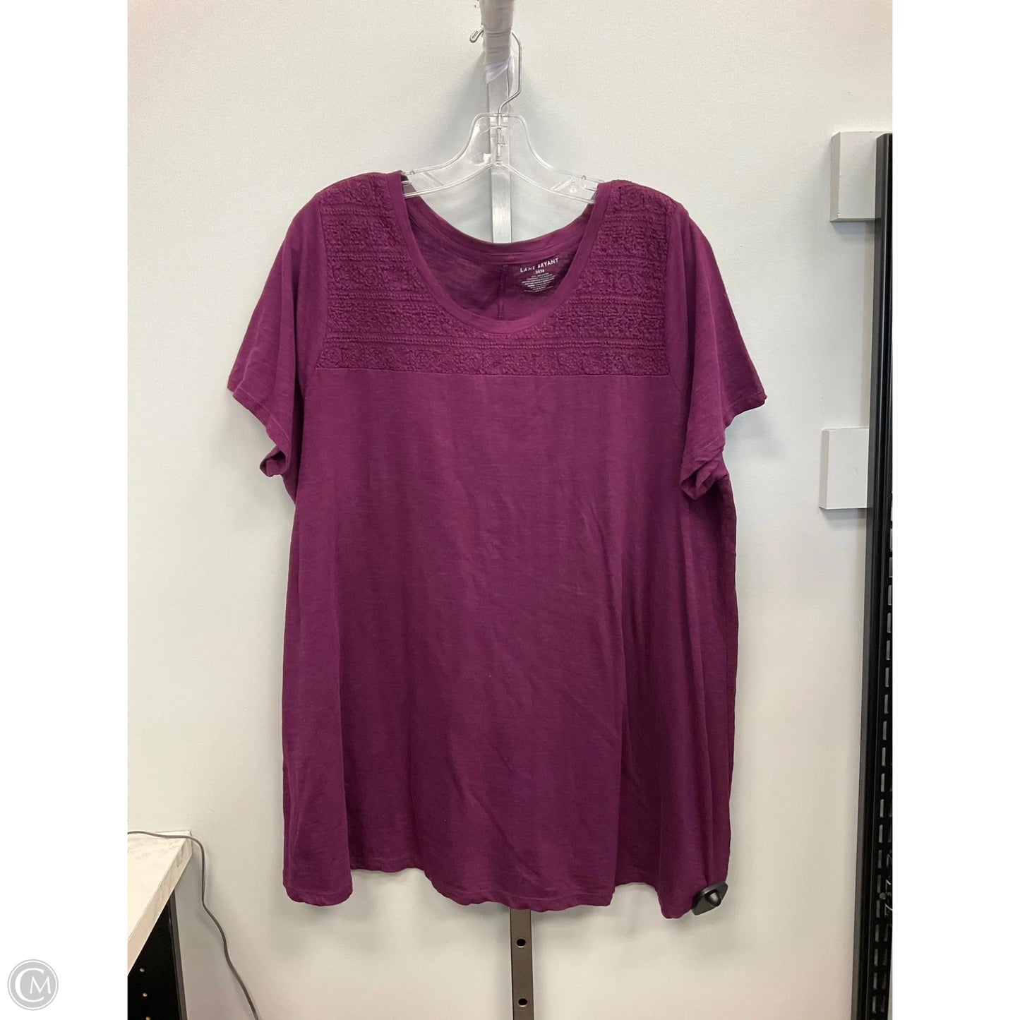Top Short Sleeve By Lane Bryant In Maroon, Size: 14