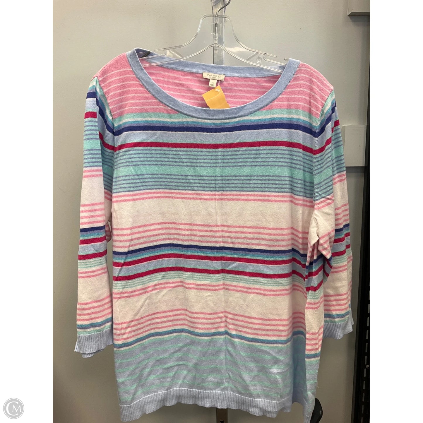Sweater By Talbots In Striped Pattern, Size: 3x