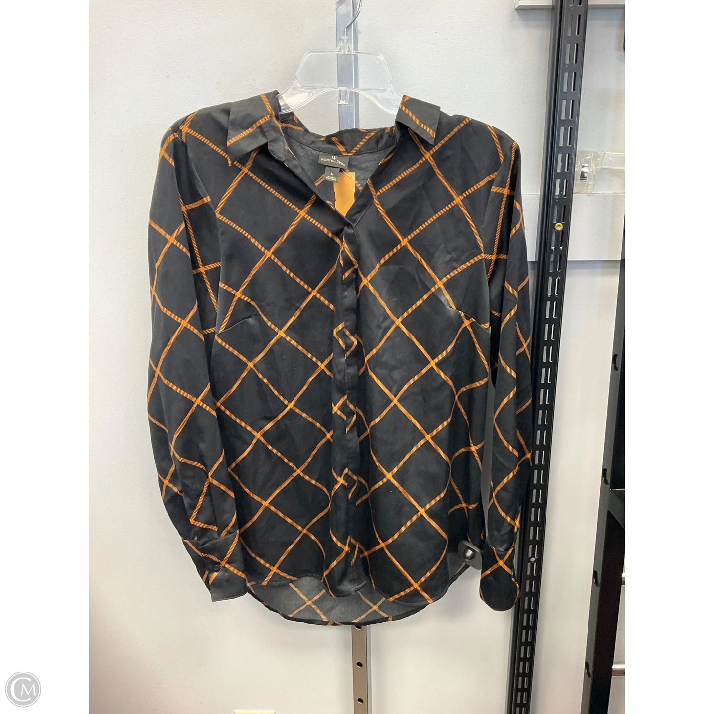 Top Long Sleeve By Worthington In Black, Size: L