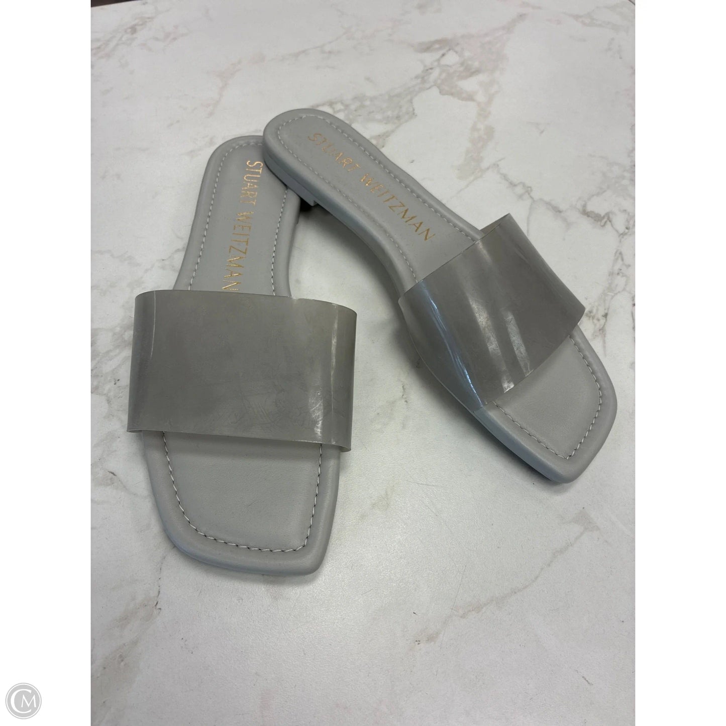 Sandals Designer By Stuart Weitzman In Grey, Size: 8