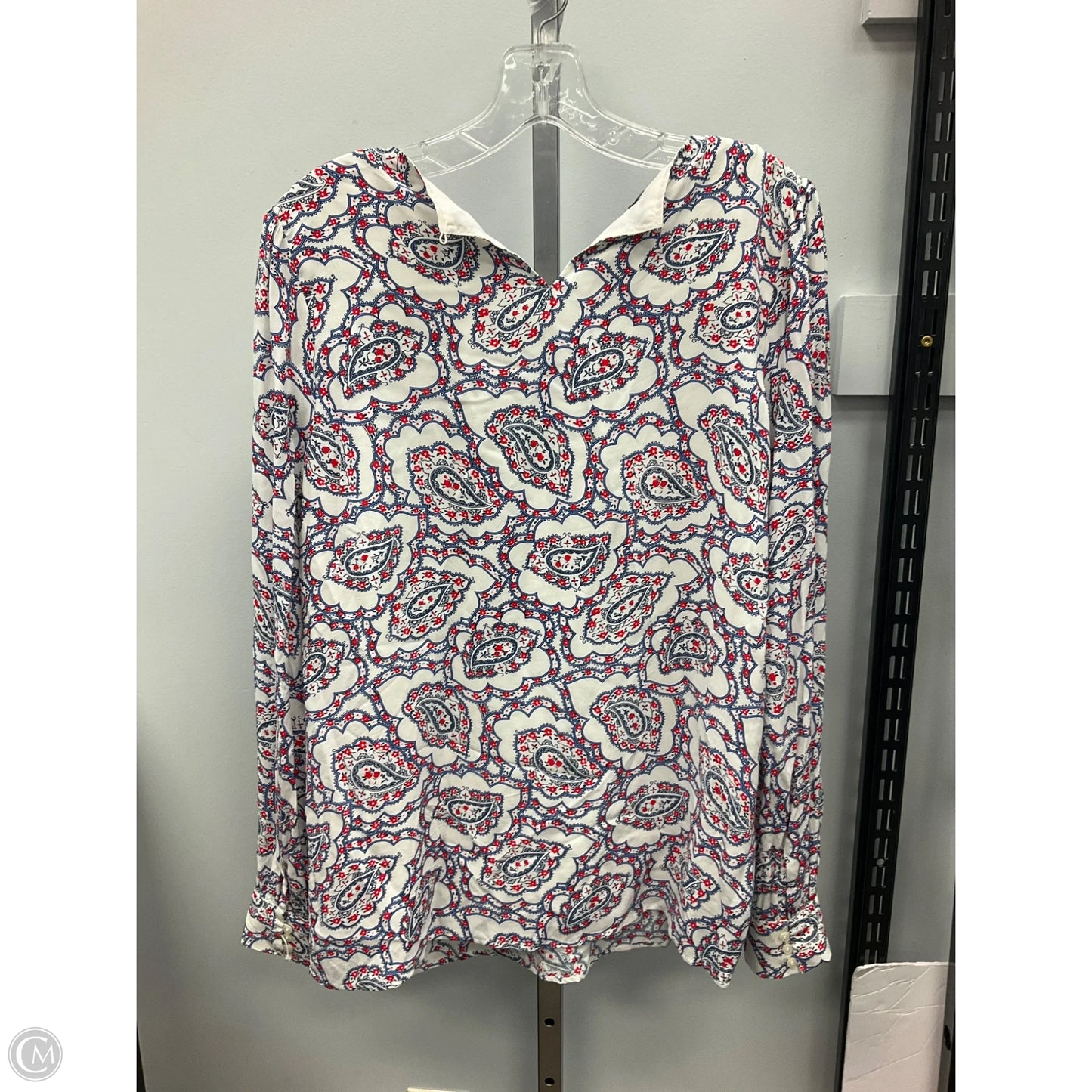 Top Long Sleeve By Talbots In Paisley Print, Size: M