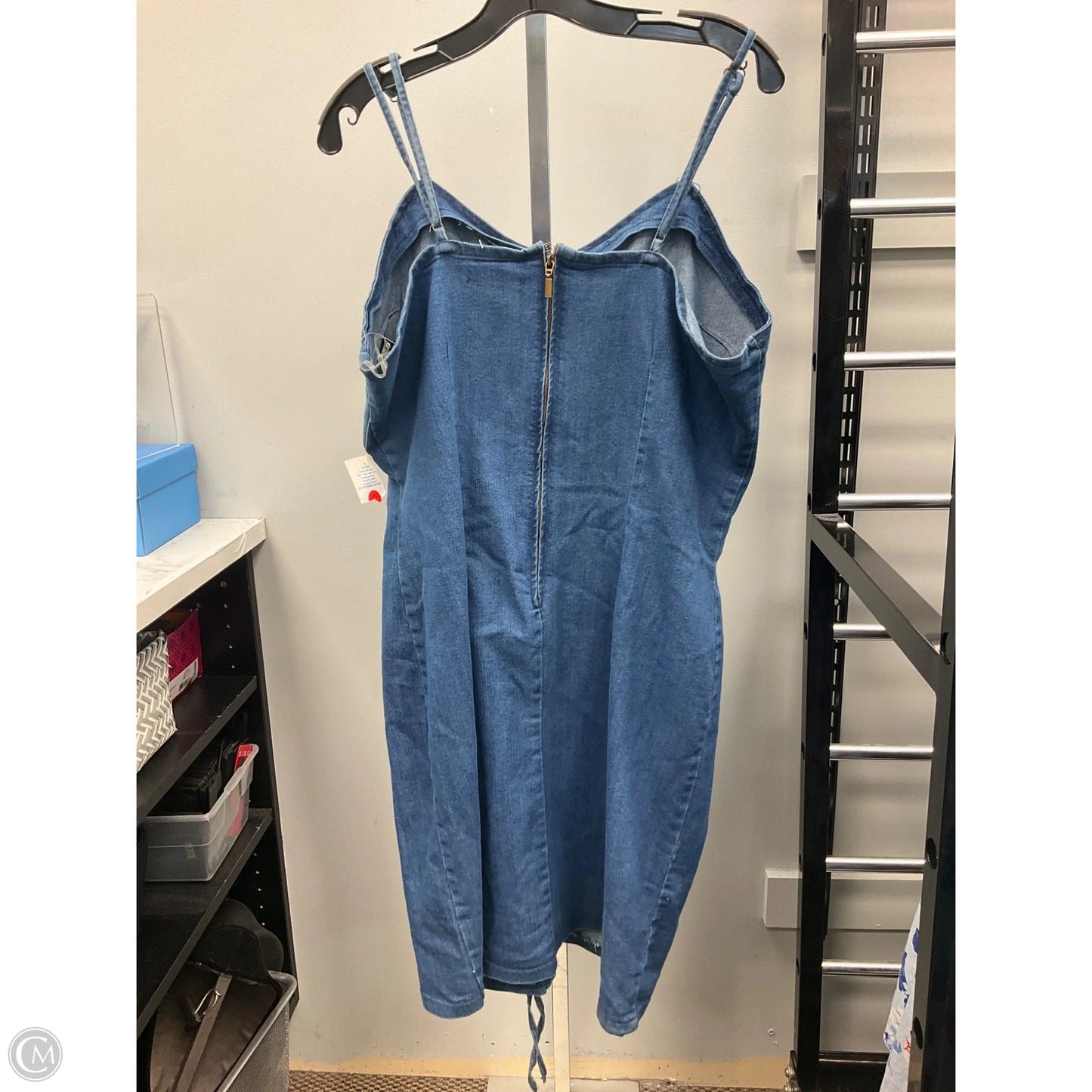 Dress Casual Short By Clothes Mentor In Blue Denim, Size: 1x