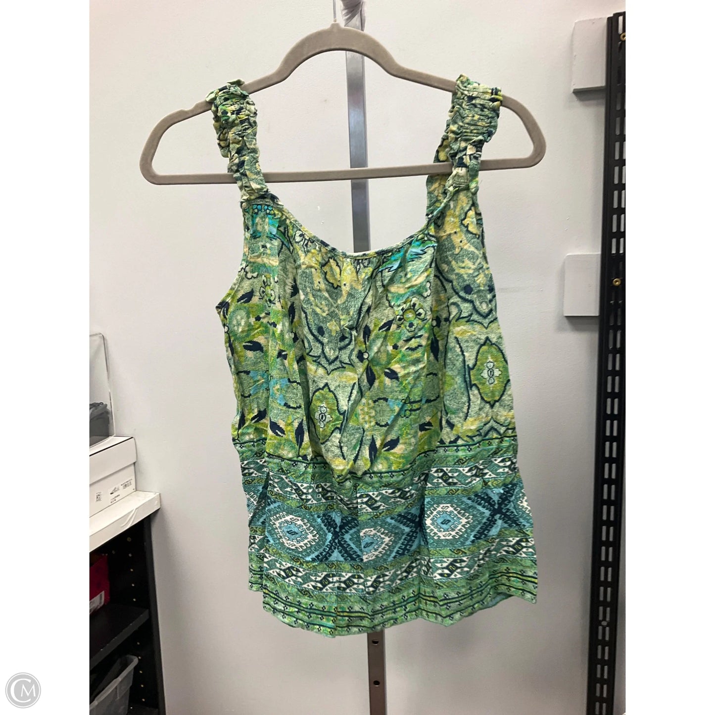 Top Sleeveless By Jane And Delancey In Green, Size: L