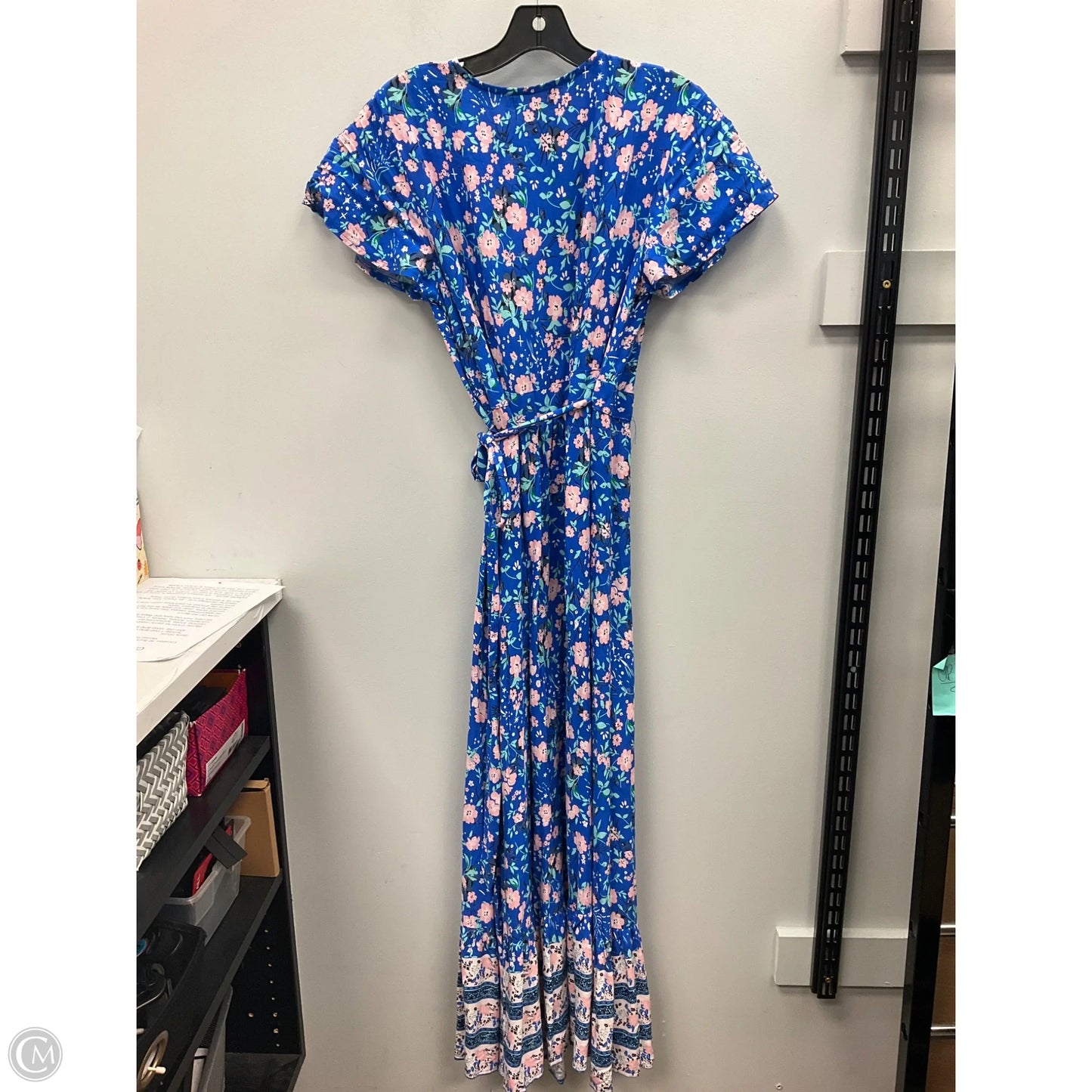 Dress Casual Maxi By Clothes Mentor In Blue & Pink, Size: M