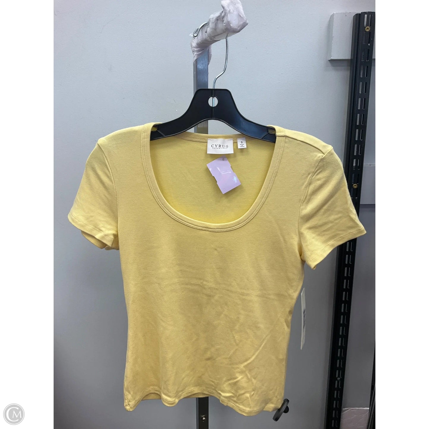 Top Short Sleeve Basic By Cyrus In Yellow, Size: S