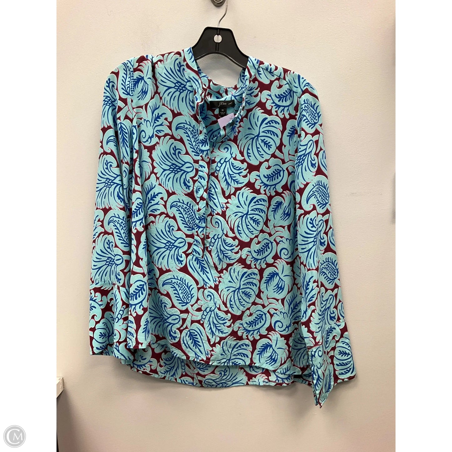 Top Long Sleeve By J. Crew In Paisley Print, Size: M