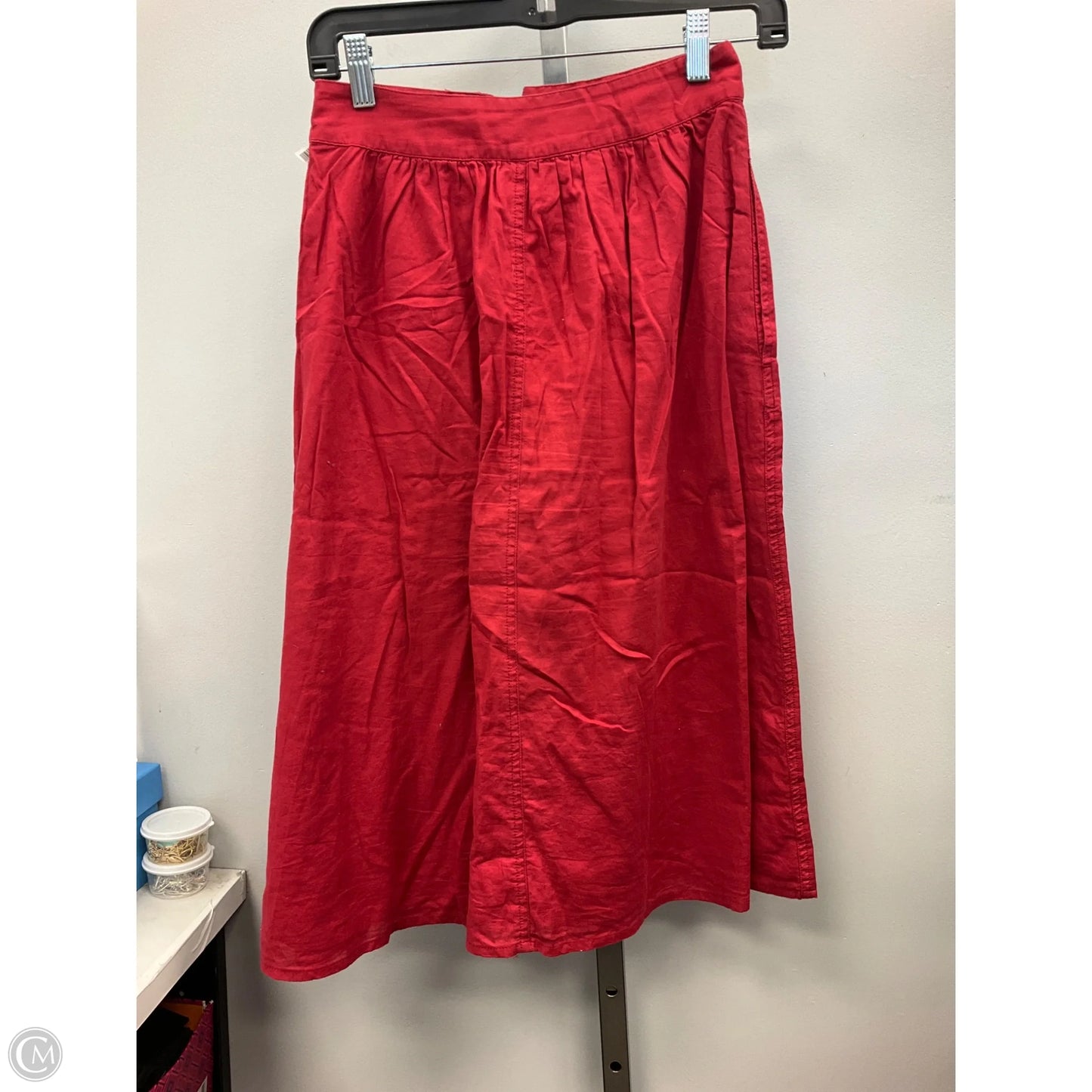 Skirt Midi By Madewell In Red, Size: 0